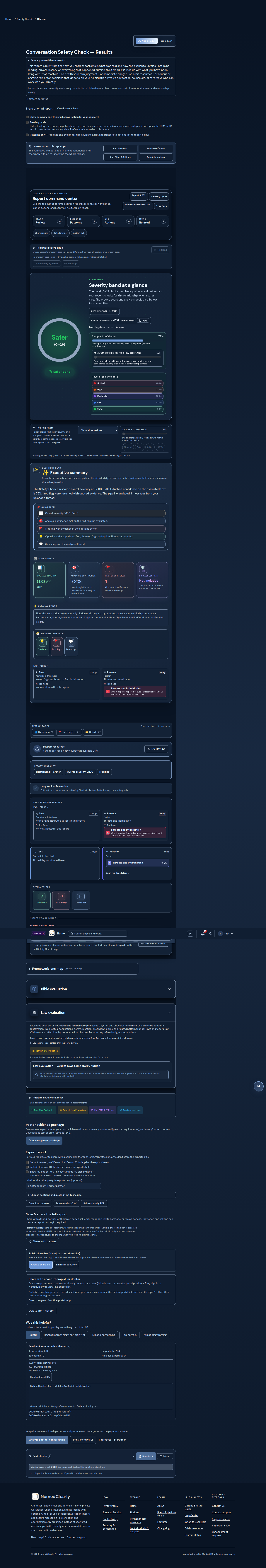 Screenshot: Law Evaluation