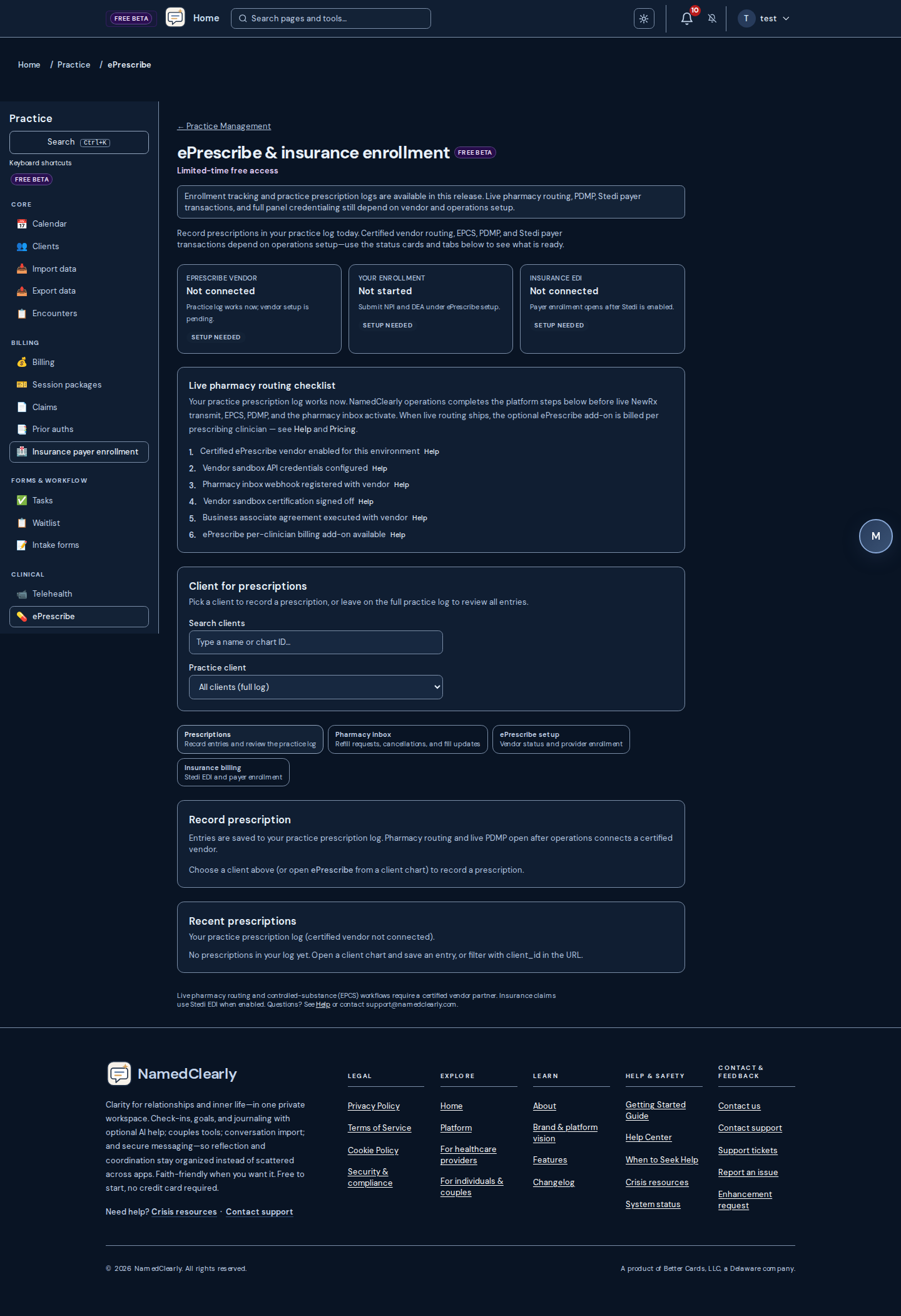 Screenshot: Practice ePrescribe