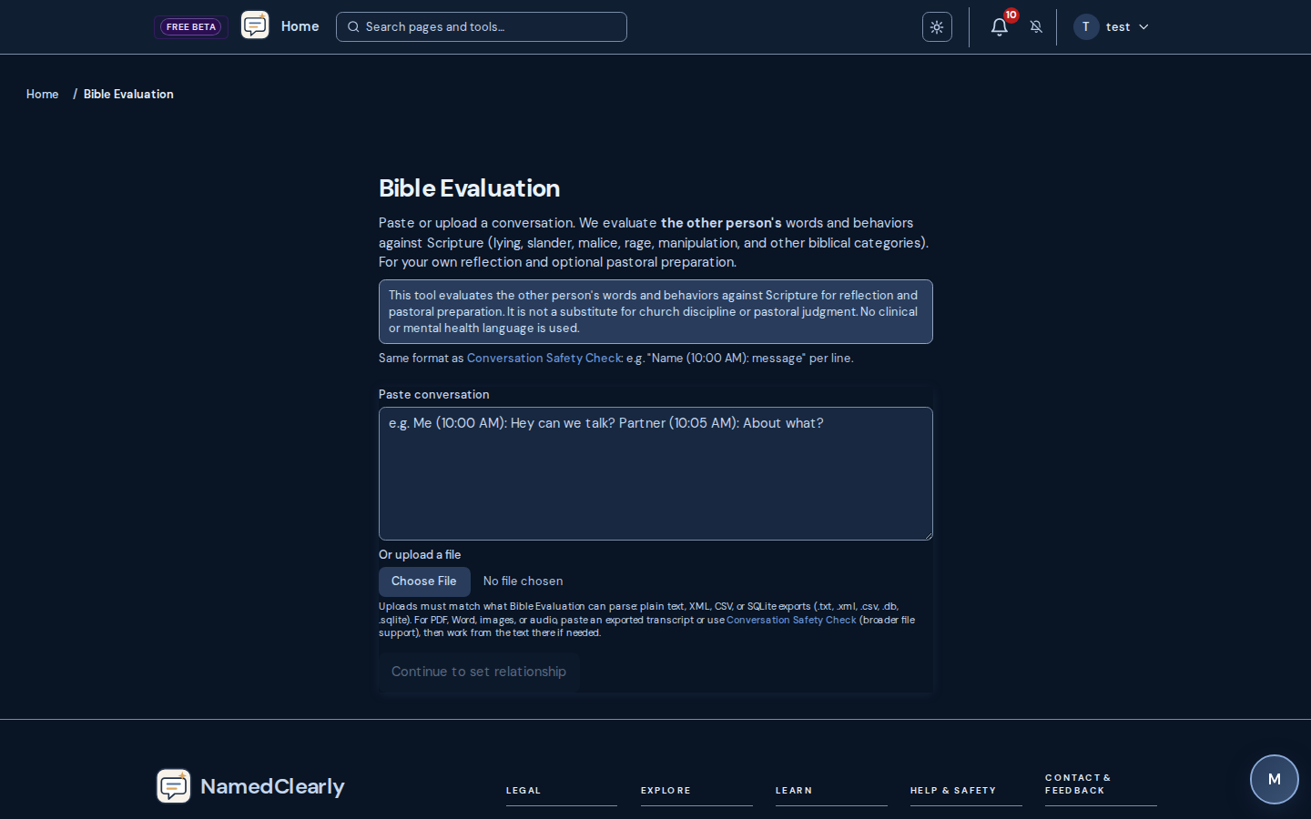 Bible Evaluation