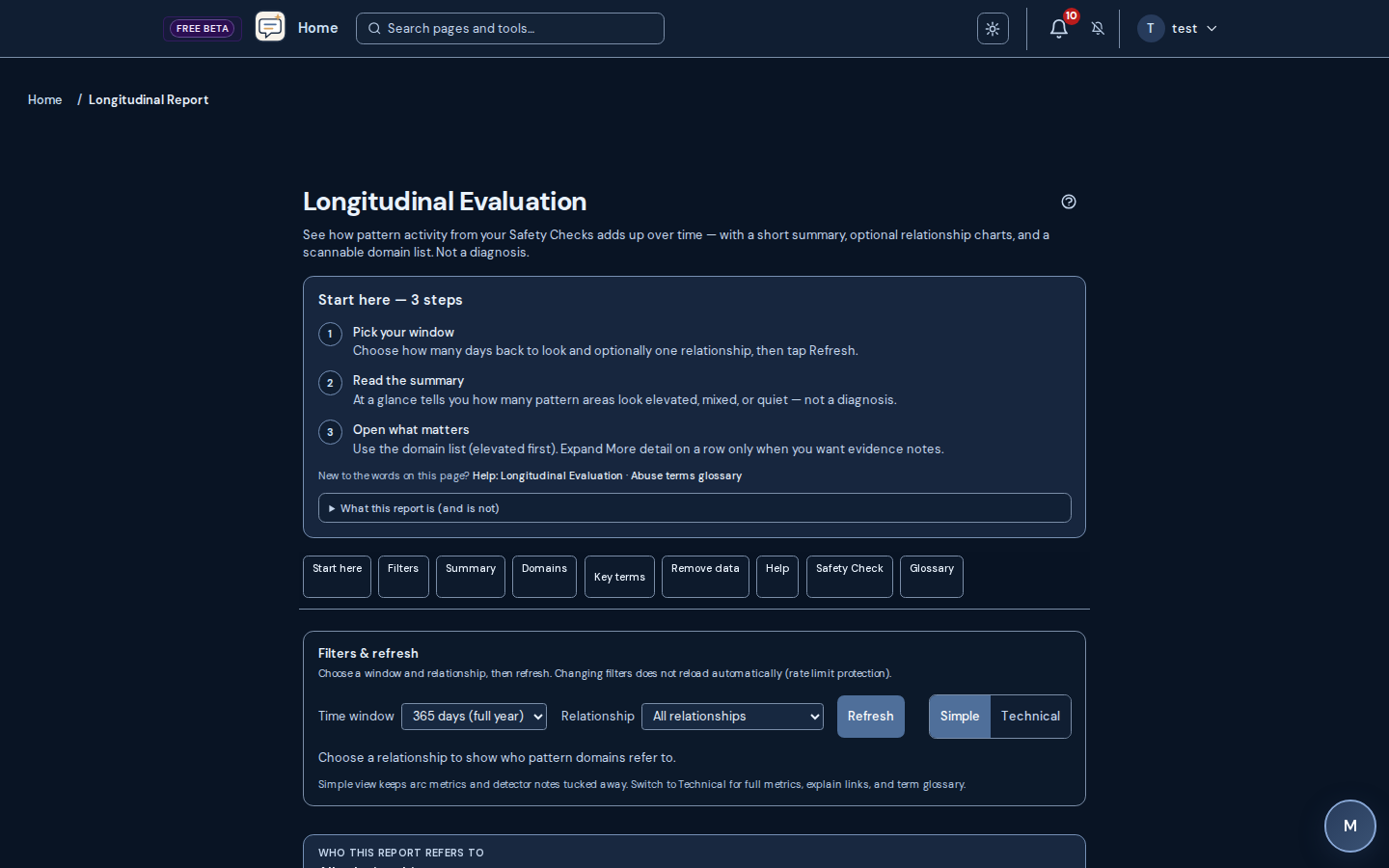 Longitudinal Evaluation