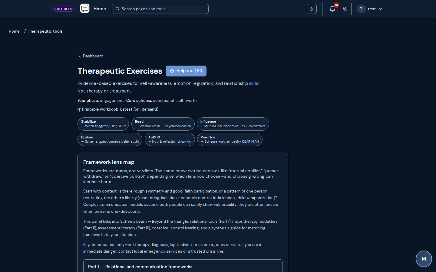 Therapeutic Exercises